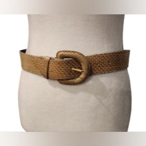 Tan Belt made from Genuine Reptile